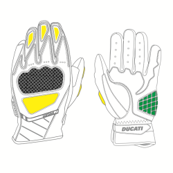Ducati Sport C3 - Leather-fabric gloves