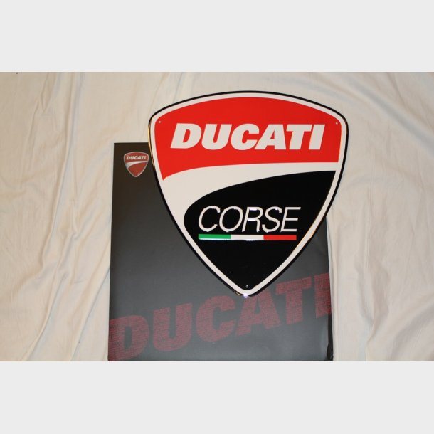 Retro Emalje skilt Ducati rd/sort/hvid